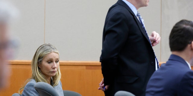 Gwyneth Paltrow sits in court next to her lawyer, Steve Owens.