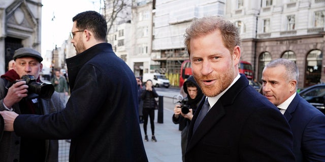 Prince Harry arrived at the Royal Courts Of Justice, in London, Monday, March 27, 2023. 