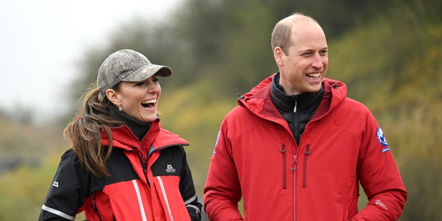 Kate and Prince William laugh