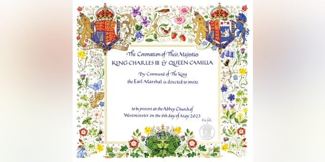 Royal coronation invitation for King Charles and Queen consort Camilla