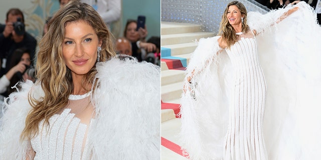 Gisele Bundchen wore vintage Chanel white gown for Met Gala in New York