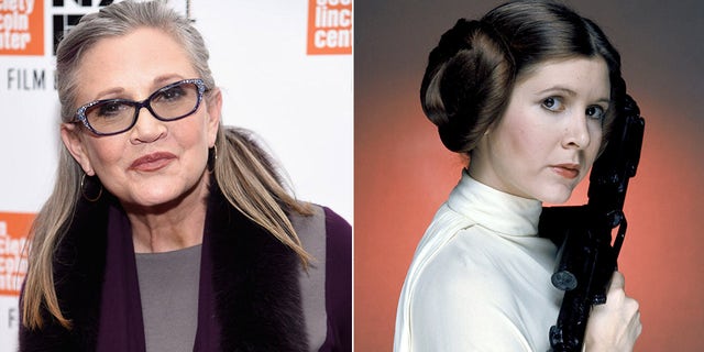 Carrie Fisher recent and as Princess Leia