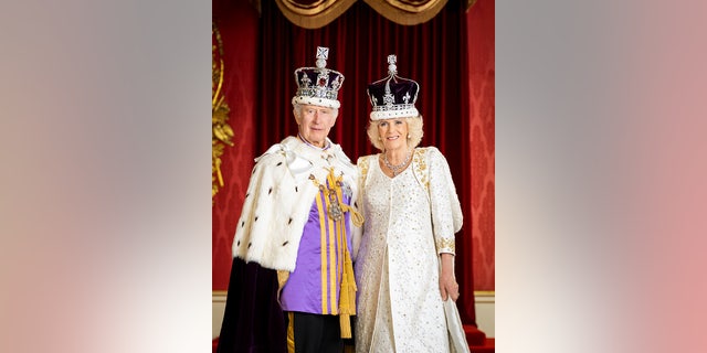 King Charles, left Queen Camilla, right