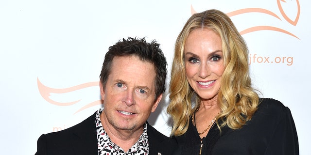 Michael J. Fox with wife Tracy Pollan