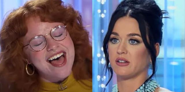 Sara Beth Liebe sings in auditions for "American Idol" split Katy Perry looks unimpressed during her audition