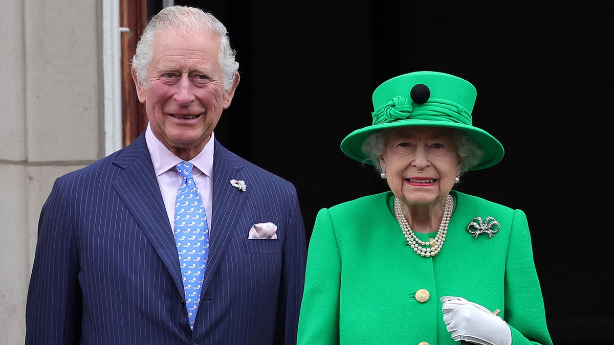 King Charles III with Queen Elizabeth II on Buckingham Palace balcony at Platinum Jubilee