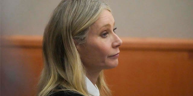 Gwyneth Paltrow in a Utah courtroom.