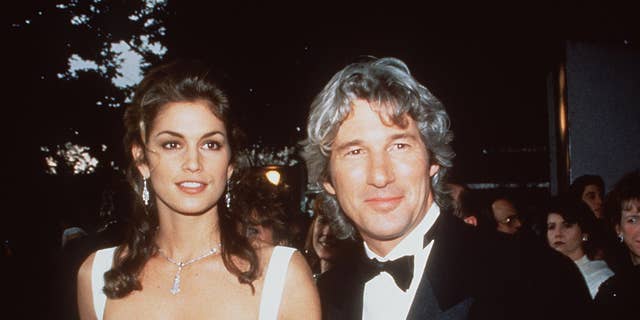 Cindy Crawford and Richard Gere at an event in 1993
