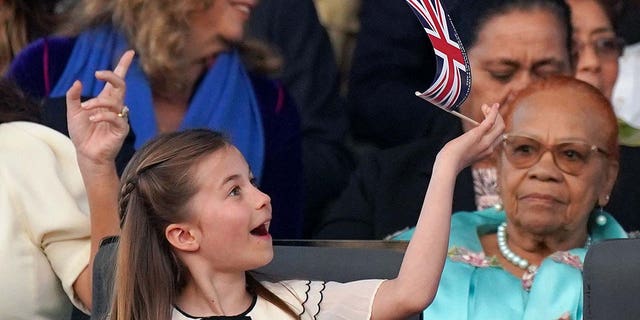 Britain's Princess Charlotte of Wales attends the Coronation Concert
