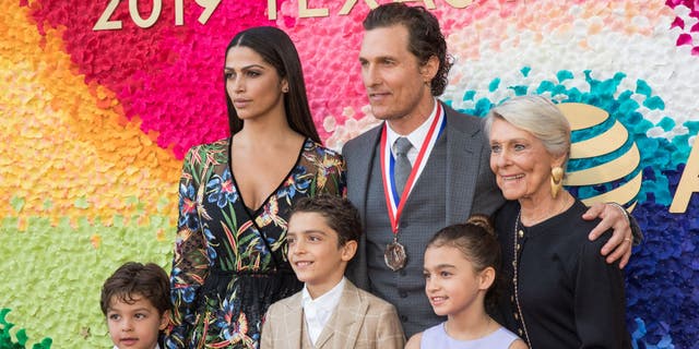 Matthew McConaughey with his family in 2019