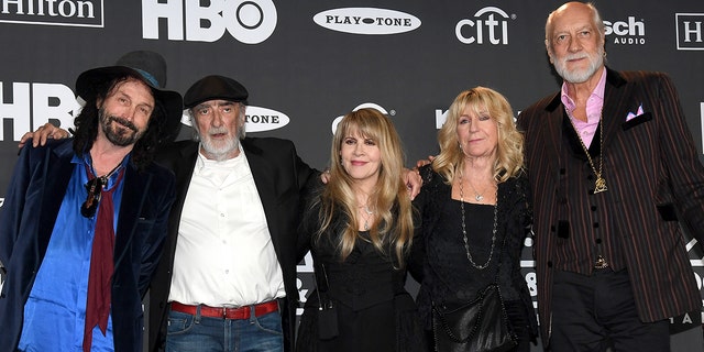 Fleetwood Mac at the Rock and Roll Hall of Fame induction ceremony for Stevie Nicks