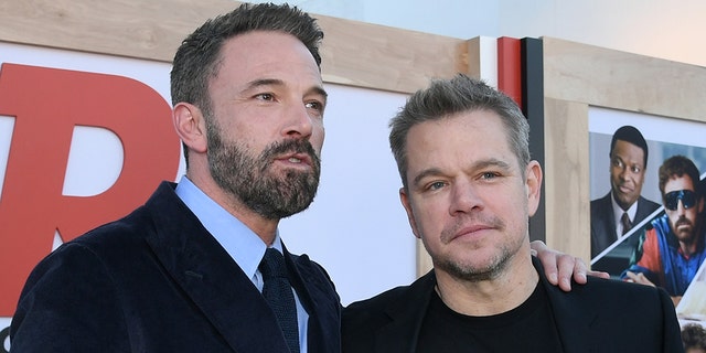 Ben Affleck and Matt Damon on the carpet for the world premiere of "Air" in Los Angeles