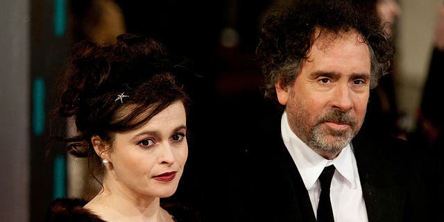 Helena Bonham Carter, right, and Tim Burton famously never lived together, instead residing in houses that were next door to each other.