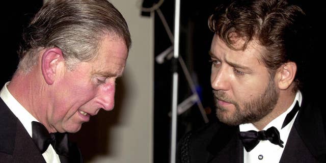 Prince Charles Russel Crowe at UK event