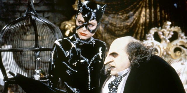 Michelle Pfeiffer and Danny DeVito as Catwoman and the Penguin in "Batman Returns"
