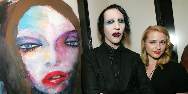 Evan Rachel Wood and Marilyn Manson attend art exhibit