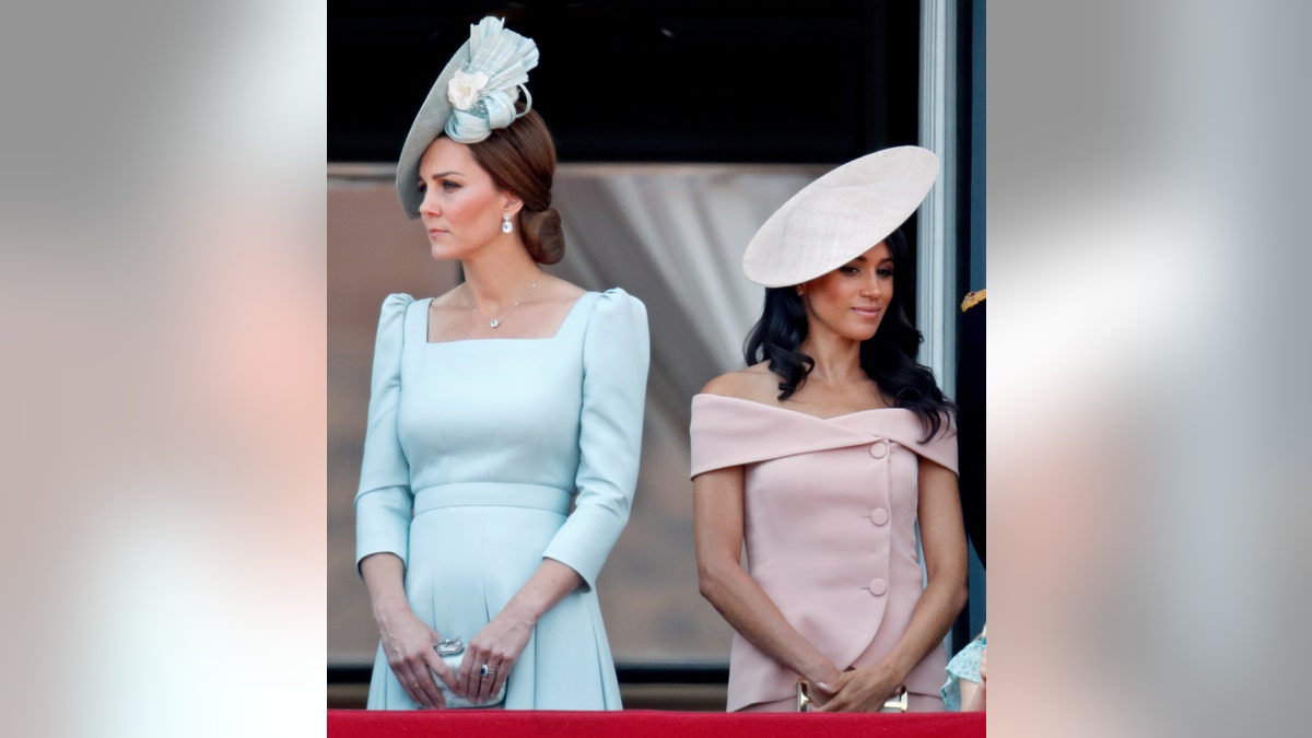 Kate Middleton and Meghan Markle on the balcony