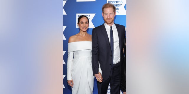 The Duchess and Duke of Sussex attend the Robert F. Kennedy Human Rights Ripple of Hope Gala on Dec. 6, 2022, in New York City.