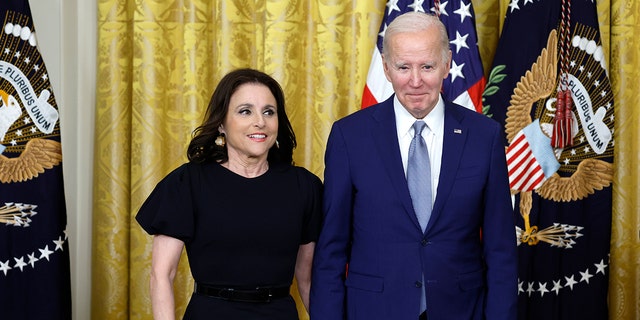Julia Louis-Dreyfus with President Biden