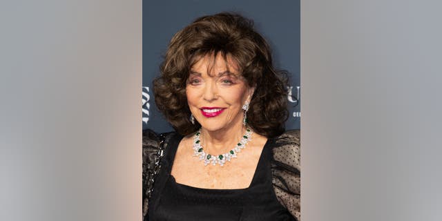 Joan Collins on the red carpet