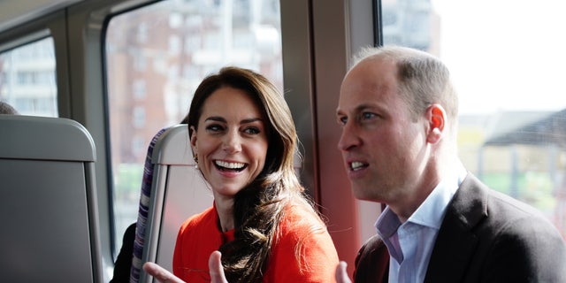 Prince William and Kate Middleton on the tube