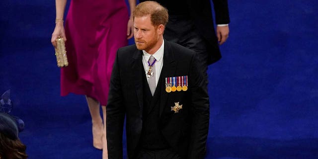 The Duke of Sussex at the coronation of King Charles III and Queen Camilla at Westminster Abbey