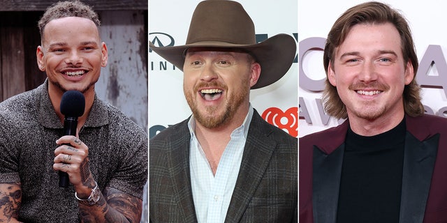 Video of the year nominees include Kane Brown, left, with his wife Katelyn Brown, Blake Shelton, Cody Johnson, middle, and Morgan Wallen, right.