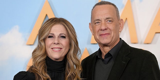 Tom Hanks and Rita Wilson at the premiere for "A MAn Called Otto"