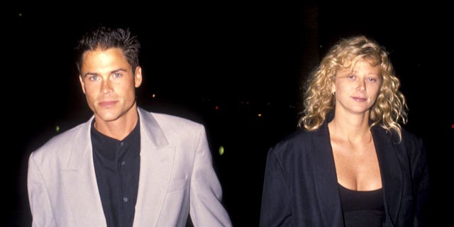 Rob Lowe and Sheryl Berkoff photographed in 1990.