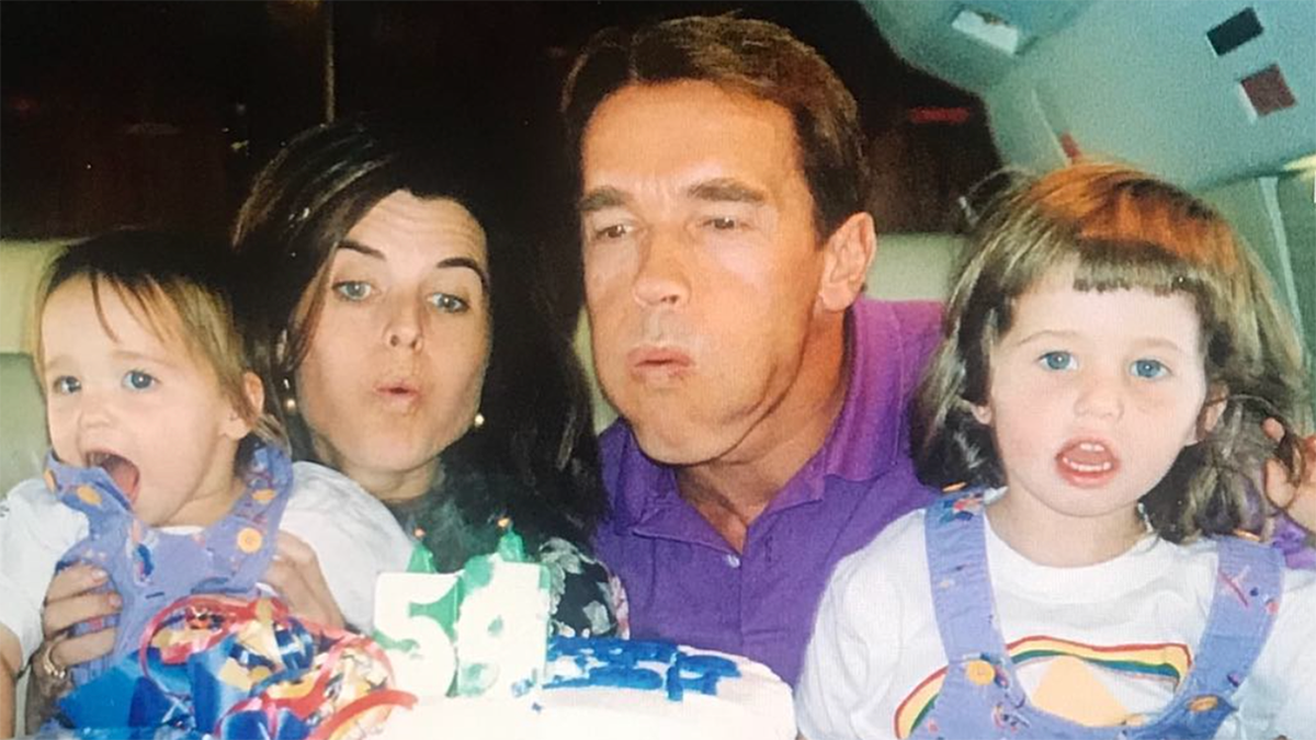 A photo of Maria Shriver, Arnold Schwarzenegger and kids