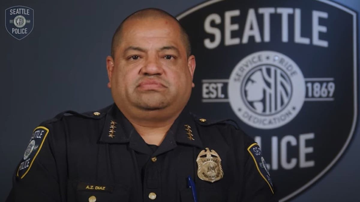 Seattle Police Department Chief Adrian Diaz speaks