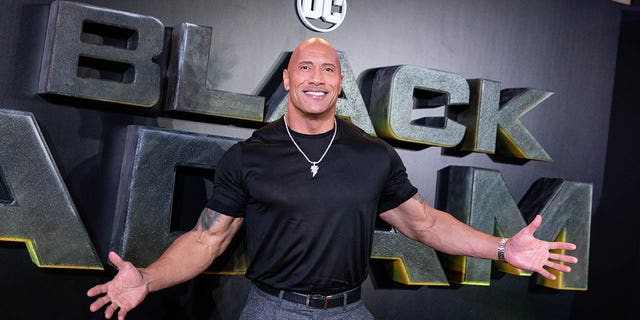 The Rock at the Black Adam premiere in Spain