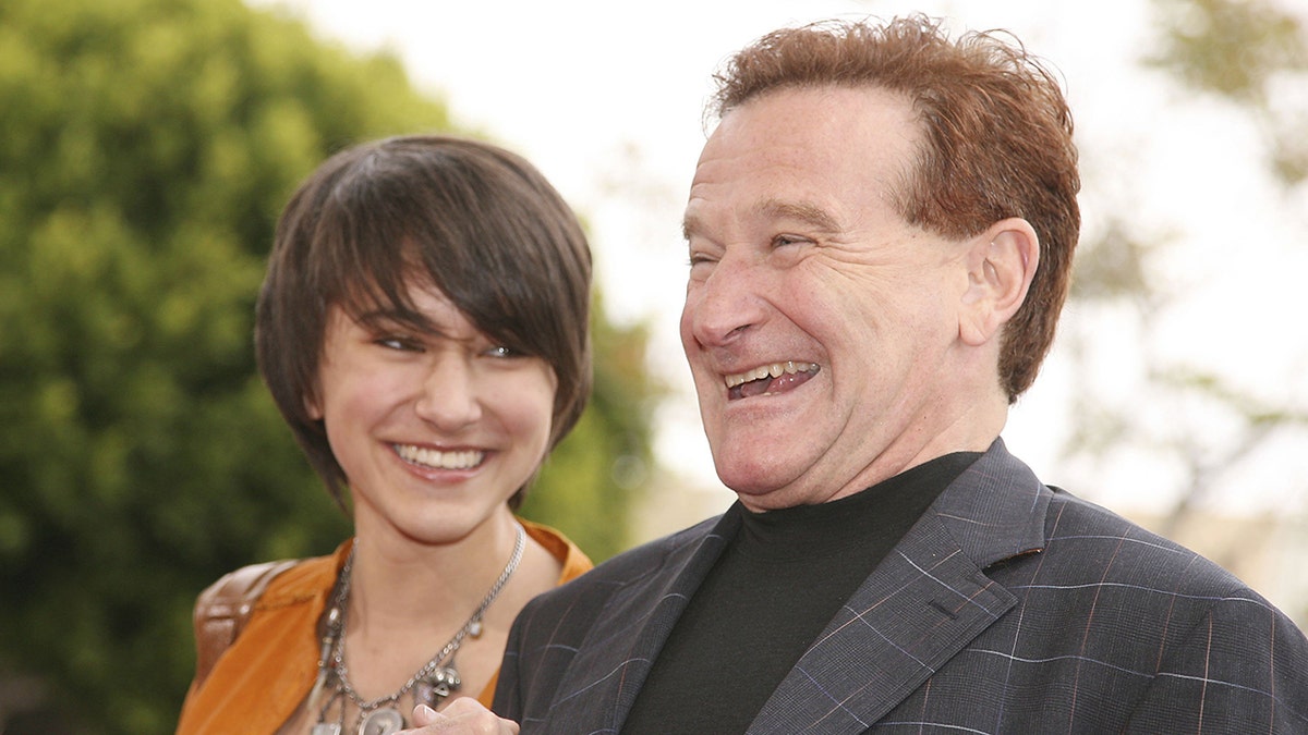 Zelda Williams with her dad, Robin Williams