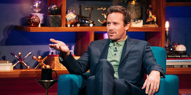 Armie Hammer on the "Late, Late Show."