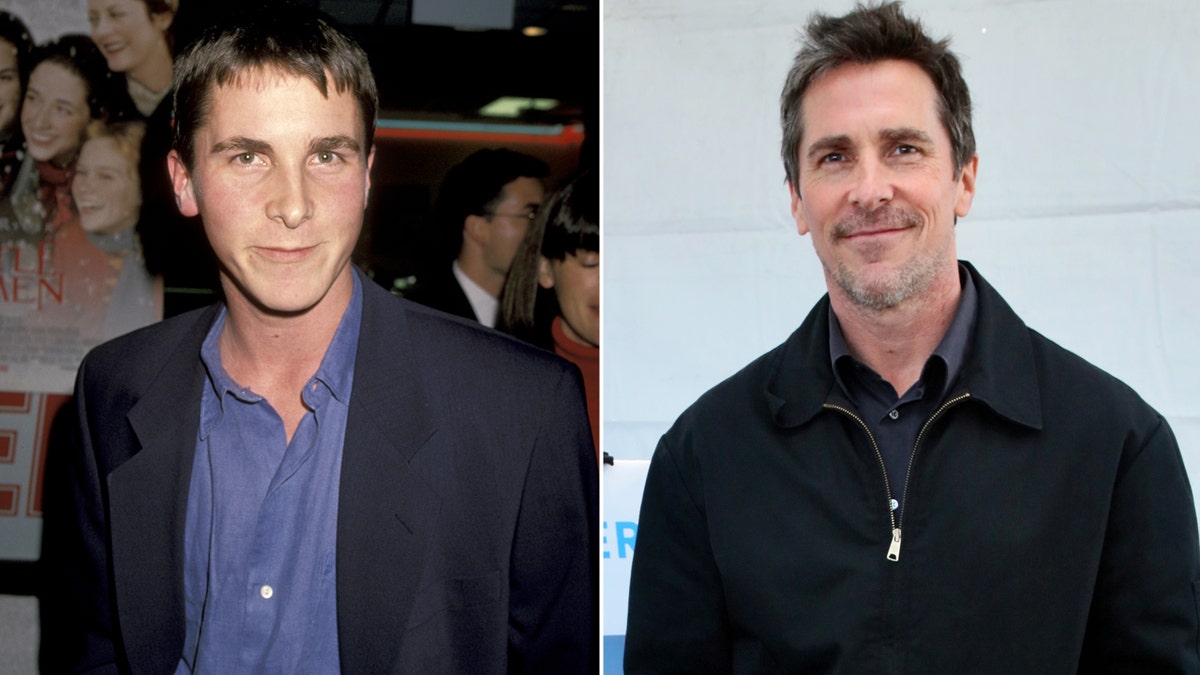 Christian Bale then and now split