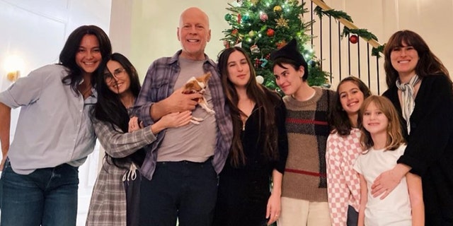Demi Moore, Bruce Willis holiday family photo