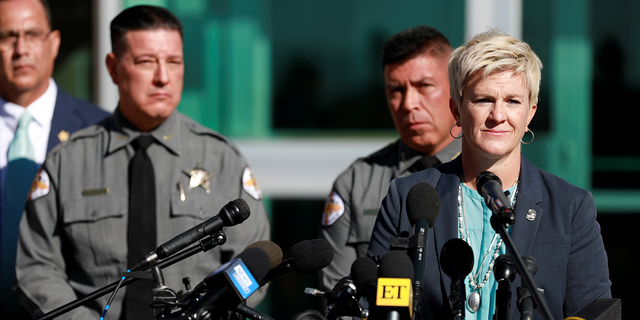 District attorney Mary Carmack-Altwies spoke at a news conference shortly after the fatal shooting.