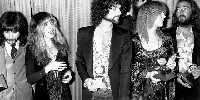 Fleetwood Mac at the Grammys after winning best album 