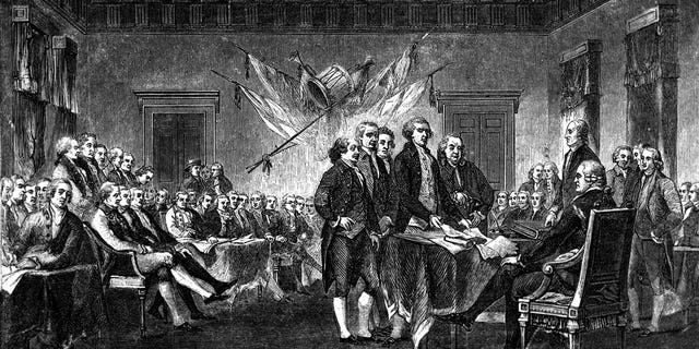Founding Fathers approve Declaration of Independence