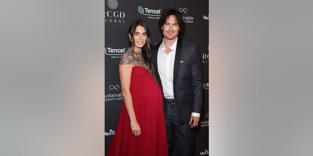 Ian Somerhalder with pregnant wife Nikki Reed. 