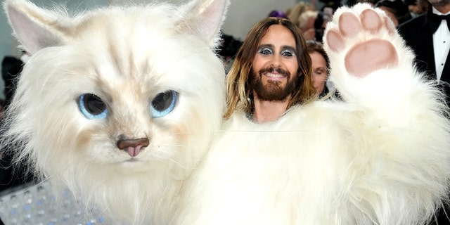 Jared Leto wears furry cat suit on Met Gala red carpet