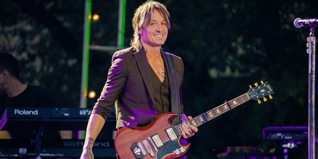 Keith Urban performing at the CMT Music Awards Outdoor Stage