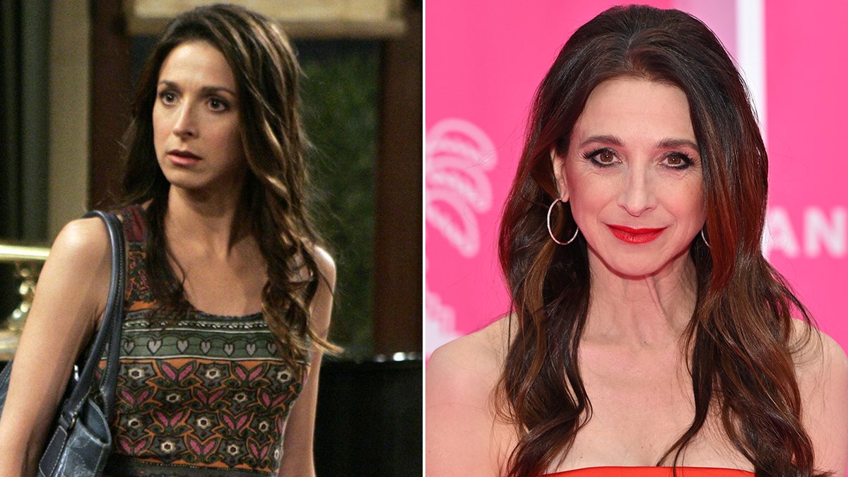 Marin Hinkle then and now split