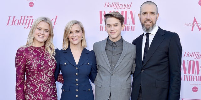 Reese Witherspoon shares daughter Ava and son Deacon with ex-husband Ryan Phillippe. She also has a 10-year-old son with Jim Toth, right.